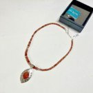 Jay King Tanzanian Red Sunstone Pendant with 20" Bead Necklace MSRP $319.75 NEW Jay King Tanzanian Red Sunstone Pendant with 20" Bead Necklace MSRP $319.75 NEW