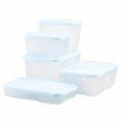 Tupperware 10-piece Date, Store & Freeze Food Storage Set, Blue tops, New Sealed