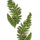 Heidi Daus Leaf Le-FERN Crystal Fern LEAF Pierced Earrings Spring Green NWT Heidi Daus Leaf Le-FERN Crystal Fern LEAF Pierced Earrings Spring Green NWT