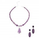 JAY KING Purple Phosphosiderite Pendant Bead Necklace FREE EARRINGS $374 value JAY KING Purple Phosphosiderite Pendant Bead Necklace FREE EARRINGS $374 value