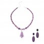 JAY KING Purple Phosphosiderite Pendant Bead Necklace FREE EARRINGS $374 value