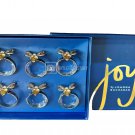 Joy Joanna Buchanan - Rhinestone Butterfly Bee Napkin Rings -Set Of 6