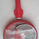 SAFE-T-GRIP 9" FRY PAN (Red) WITH GLASS LID SAFE-T-GRIP 9" FRY PAN (Red) WITH GLASS LID