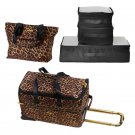Joy Eco Luxe World Traveler 5pc Light & Chic Luggage Set - Classy Leopard - New Joy Eco Luxe World Traveler 5pc Light & Chic Luggage Set - Classy Leopard - New