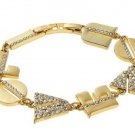 Heidi Daus "I Love You" Pavé Crystal Station Bracelet-7 1/2"- Heidi Daus "I Love You" Pavé Crystal Station Bracelet-7 1/2"-