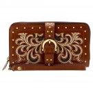 Patricia Nash Capella Cut Out Tooled Studded Leather Wristlet-Tan-NWT-$119.96 Patricia Nash Capella Cut Out Tooled Studded Leather Wristlet-Tan-NWT-$119.96