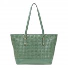 Patricia Nash Verzi Woven Leather Tote Bag-Sage- Patricia Nash Verzi Woven Leather Tote Bag-Sage-