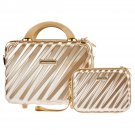 Marcy McKenna Hamptons Beauty Case Bundle  (1 Large & 1 Small) - Soft Gold