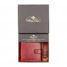 Patricia Nash Farnetta Leather Wallet & Key Fob Gift Set - Ruby Red - New - Patricia Nash Farnetta Leather Wallet & Key Fob Gift Set - Ruby Red - New -