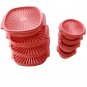 Tupperware Heritage 16-piece Square and Round Bowl Set W/ Lids - Terracotta