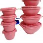 Tupperware Heritage 16-piece Square and Round Bowl Set W/ Lids - Terracotta