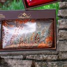 Patricia Nash Aritzo Leather Cosmetic Bag with Wristlet Strap-Antique Platinum