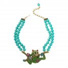 Heidi Daus "Tree Frog Prince" Beaded Crystal Frog Necklace NWT! Heidi Daus "Tree Frog Prince" Beaded Crystal Frog Necklace NWT!