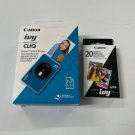 Canon Ivy CLIQ Instant Camera Printer + 20 Sheets Photo Paper, (Seaside Blue) Canon Ivy CLIQ Instant Camera Printer + 20 Sheets Photo Paper, (Seaside Blue)