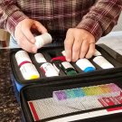 Flipo Rx Organizer with LED light magnifying lens and weekly pill box, New, Blue