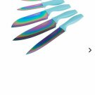 CUISINART 12 PC KNIFE SET WITH SHEARS RAINBOW METALLIC. NEW