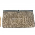 Patricia Nash Cauchy Leather Woven Frame Wallet-Natural-NWT