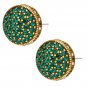 Heidi Daus "Belgium Disc" Crystal-Accented Pierced Earrings