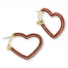 Heidi Daus "All You Need Is Love" Pavé Heart Hoop Earrings-Pierced-NWT Heidi Daus "All You Need Is Love" Pavé Heart Hoop Earrings-Pierced-NWT