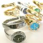 Colleen Lopez Round Dial Coil Wrap Bracelet Watch,Impregnated Blue Turquoise