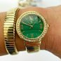 Colleen Lopez Round Dial Coil Wrap Bracelet Watch,Impregnated Blue Turquoise