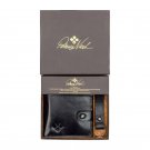 Patricia Nash Farnetta Leather Wallet & Key Fob Gift Set - Black - New -