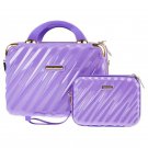 Marcy McKenna Hamptons Beauty Case and Mini Beauty Case Bundle - Purple - New