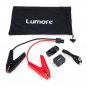 Lumore Pro Jump Starter Kit w/AC Plug & Power Bank w/Cables & Bag-Black-NEW