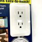 Presto Plug Wall Outlet Extender 4 ft Cord Peel & Stick As Seen On TV 2 AC 2 USB