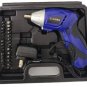 Caliber 4.8-V Cordless Screwdriver Drill W/ Toolbox-8 Sockets-32 Bits-Blue-NEW