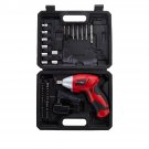 Caliber 4.8-V Cordless Screwdriver Drill W/ Toolbox-8 Sockets-32 Bits-Red-NEW Caliber 4.8-V Cordless Screwdriver Drill W/ Toolbox-8 Sockets-32 Bits-Red-NEW