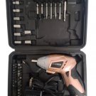 Caliber 4.8-V Cordless Screwdriver Drill W/ Toolbox-8 Sockets-32 Bits-Pink-NEW Caliber 4.8-V Cordless Screwdriver Drill W/ Toolbox-8 Sockets-32 Bits-Pink-NEW
