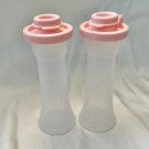 Tupperware 4-piece Salt/Pepper Hourglass and Mini Shaker Set, Pink Tupperware 4-piece Salt/Pepper Hourglass and Mini Shaker Set, Pink