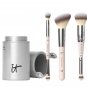 IT Cosmetics 3 Full Size Brushes Set & Luxe Case - NEW NEVER OPENED