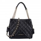 Ron White Easton Quilted Nappa Leather Satchel Bag Onyx Black