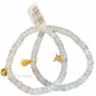 Rarities 2-piece Gemstone Bead Charm Stretch Bracelet Set-Choose Color- NWT