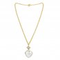 Heidi Daus Winter Heart Drop Necklace Only Clear