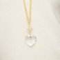 Heidi Daus Winter Heart Drop Necklace Only Clear
