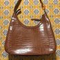 Naturalizer Croc Embossed Handbag / Structured bag Carmel Brown, New With Tags