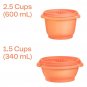 Tupperware 12-Piece Heritage Sheer Mini Bowl Set: Multi Pink, Purple, Coral