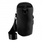 Denise Austin Neoprene Water Bottle Crossbody Bag Black