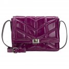 Patricia Nash Sophiana Flap Leather Crossbody Bag Dark Purple