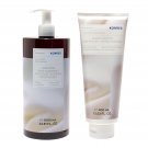 Korres 2pc Unscented Jumbo  1 Liter Body Cleanser and 400 ml Body Butter Set