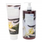 Korres 2pc Mediterranean Vanilla 1 Liter Body Cleanser and 400ml Body Butter Set