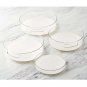 CELLA  4-Piece Clear Turntable Set with Removable Liners - Gray Linen BRAND NEW