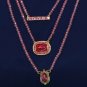Heidi Daus Three Times The Charm Necklace Set Peach