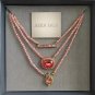 Heidi Daus Three Times The Charm Necklace Set Peach