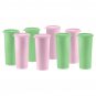 Tupperware Tumblers Straight Side Cups with Seals 16oz Set of 8, Pink & Green