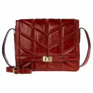 Patricia Nash Sophiana Flap Leather Crossbody Bag Cinnamon