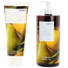 Korres 2pc Bergamot Pear Jumbo 1 Liter Body Cleanser and 400 ml Body Butter Set